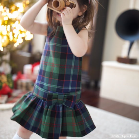 Classic Prep | Cameron Drop Waist Dress in Lochaber Tartan - Picture 1 of 6